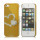 Hjerte Smykkesten Indlagt Galvaniseret Hard Case til iPhone 5 - Gold